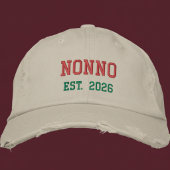 Nonno - gest.2026 Geborduurde Honkbalpet Pet