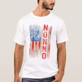 Nonno Gift America Flag Gift for Men Vaderdag T-shirt (Voorkant)