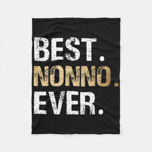 Nonno Gift Van Kleindochter Kleinzoon Beste Nonno Fleece Deken (Voorkant)