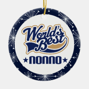 Nonno Grandpa (werelden het beste) kerstcadeau Keramisch Ornament