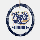 Nonno Grandpa (werelden het beste) kerstcadeau Keramisch Ornament (Links)