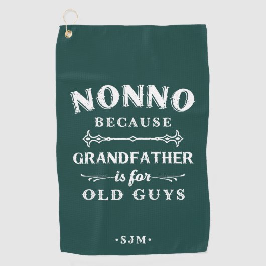 Nonno | Grootvader is voor oude jongens Golfhanddoek (Voorkant)