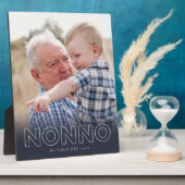 "Nonno" Jaar ingesteld | Foto Vaderdag Fotoplaat (Zijkant)