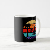Nonno Retro Sunset Ocean Grootvader Koffiemok (Voorkant rechts)