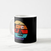Nonno Retro Sunset Ocean Grootvader Koffiemok (Voorkant links)
