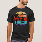 Nonno Retro Sunset Ocean Grootvader T-shirt (Voorkant)