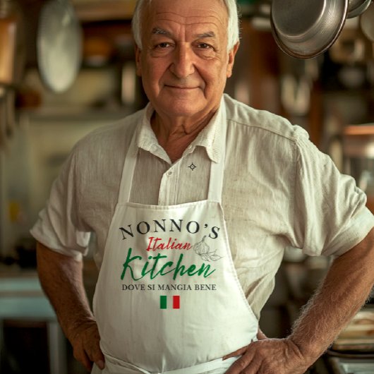 Nonno’s Italian Kitchen Apron - Dove Si Mangia Ben Schort