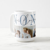 Nonno We houden van je 4 Foto Collage Koffiemok (Voorkant links)