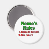 Nonno's (Italiaanse grootvader) Regels Magneet (Voorkant / Achterkant)