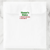 Nonno's (Italiaanse grootvader) Regels Ronde Sticker (Tas)
