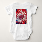 Nonno's Little Firecracker! USA 250 Vuurwerk Romper (Achterkant)