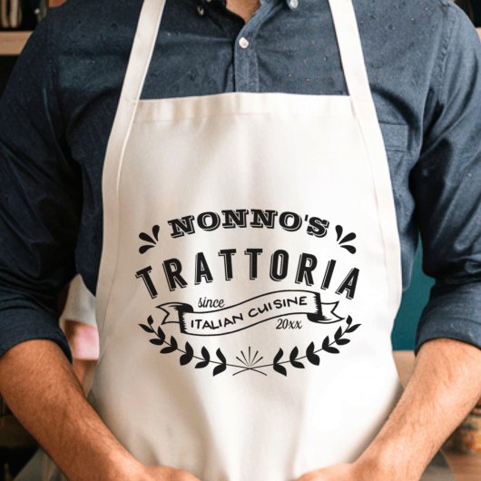 Nonno's Trattoria Italiaanse opa Kitchen Standaard Schort