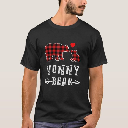 Nonny Beer Kerstmis Pajama Red Pset Buffalo T-shirt (Voorkant)