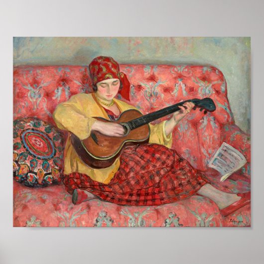 Nono à la Guitare | Henri Lebasque Poster (Voorkant)