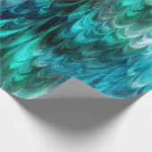 nonpareil kelpie blauwgroen : cadeaupapier (Hoek)