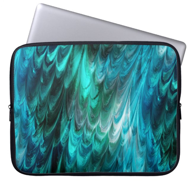 nonpareil kelpie blauwgroen : laptop sleeve (Voorkant)