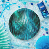 nonpareil kelpie blauwgroen : papieren bordje (Feest)