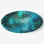 nonpareil kelpie blauwgroen : papieren bordje (Gekanteld)