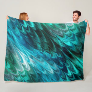 nonpareil kelpie-gemarmerde groenen : fleece deken