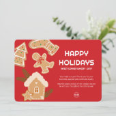 NonPhoto Bakkerij Gingerbread Dank u vakantie Kaar Kaart (Staand voorkant)