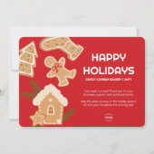 NonPhoto Bakkerij Gingerbread Dank u vakantie Kaar Kaart (Voorkant)
