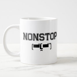 NONSTOP Gym Motivatie Hoodie T-shirt Grote Koffiekop