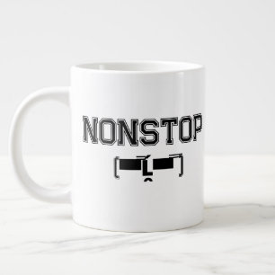 NONSTOP Gym Motivatie Hoodie T-shirt Grote Koffiekop