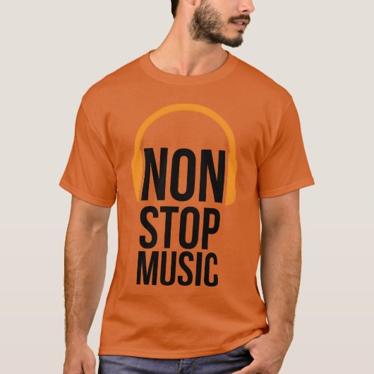 NonStop Muziek 70s retro T-shirt (Voorkant)