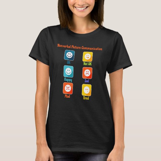 Nonverbal Afbeelding Communication Autism Aba Slp  T-shirt (Voorkant)