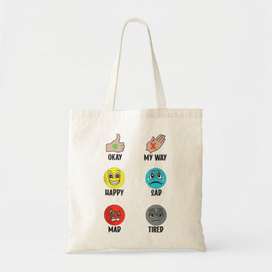 Nonverbal Afbeelding Communication Autism ABA SLP  Tote Bag (Voorkant)