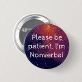 Nonverbal  Galaxy Identiteit Ronde Button 5,7 Cm (Voorkant /achterkant)