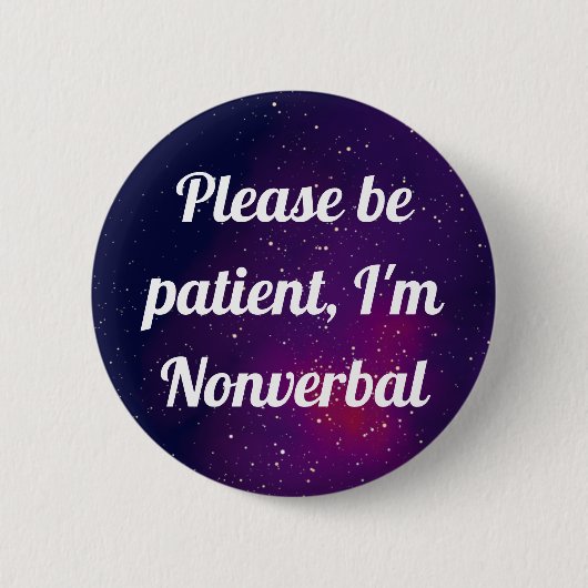 Nonverbal Galaxy Identiteit Ronde Button 5,7 Cm (Voorkant)