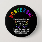 Nonverbal Ronde Button 7,6 Cm (Voorkant)