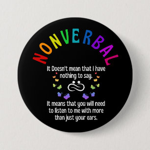 Nonverbal Ronde Button 7,6 Cm