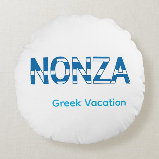 nonza grieche  rond kussen (Voorkant)
