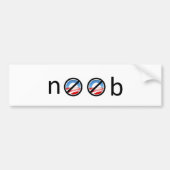 Noob anti-Obama-bumpersticker Bumpersticker (Voorkant)