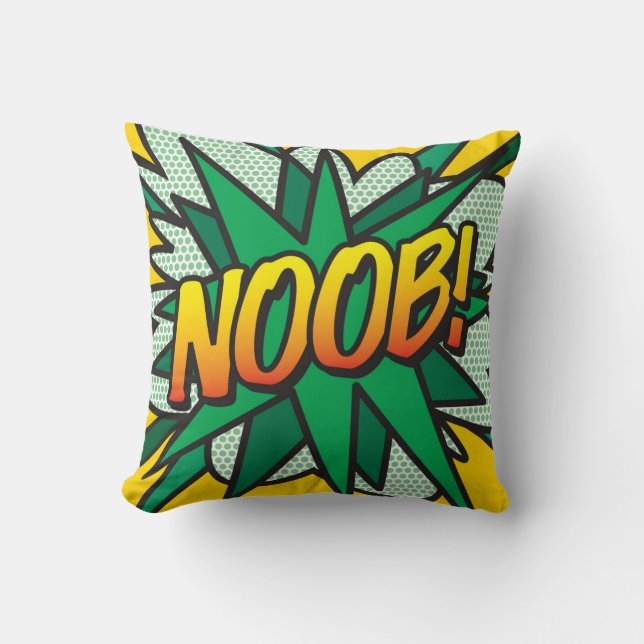NOOB Grappig Cool Modern Strips Pop Art Kussen (Voorkant)