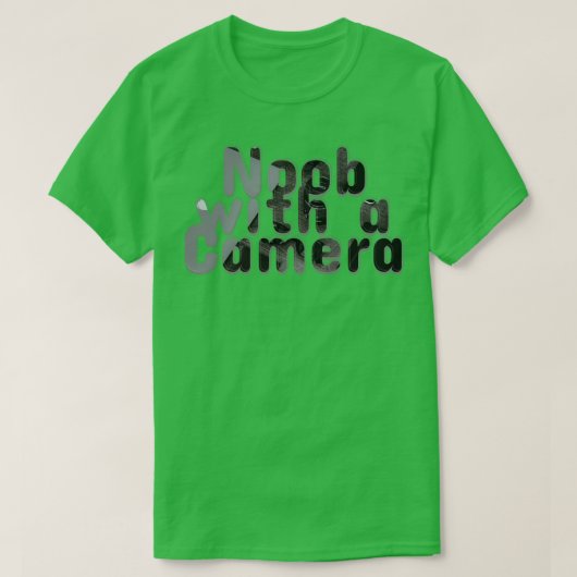 Noob met een camera t-shirt (Design voorkant)