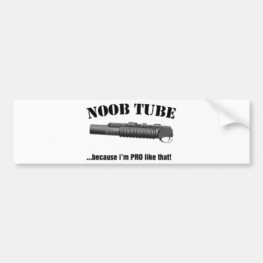 Noob Tube PRO Bumpersticker (Voorkant)