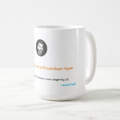 Noob's worden door de blockchain getikt koffiemok (Voorkant rechts)