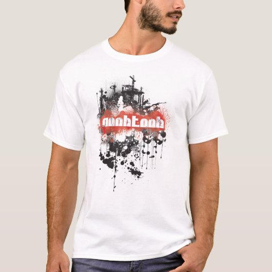 NooBTooB Grunge-BR White T-shirt (Voorkant)