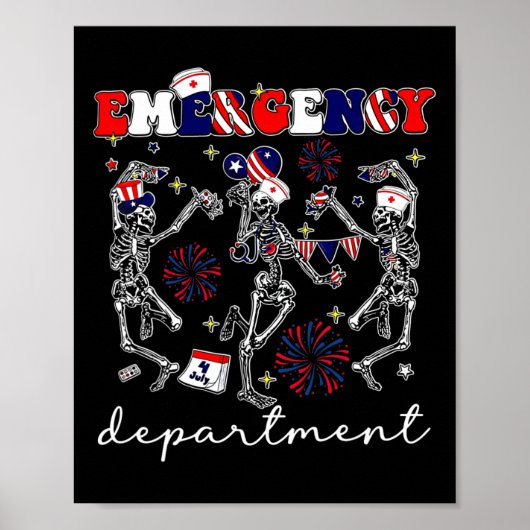 Nood 4 juli Afdeling Skelet Dansen Poster (Voorkant)