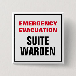 Nood Evacuatie Brand Oefening Verdieping Suite Beh Vierkante Button 5,1 Cm