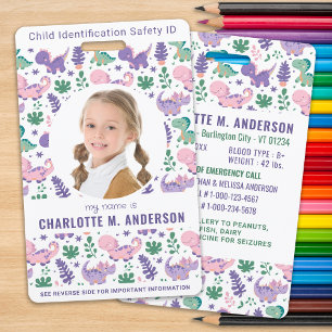 Nood-ID-badge voor kinderen met foto Cute Kids Ide Badge