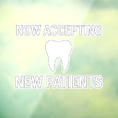 NOOD WALK-INS WELKOM Dental Window Decal – T (Vel 3)