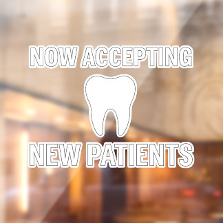 NOOD WALK-INS WELKOM Dental Window Decal – T