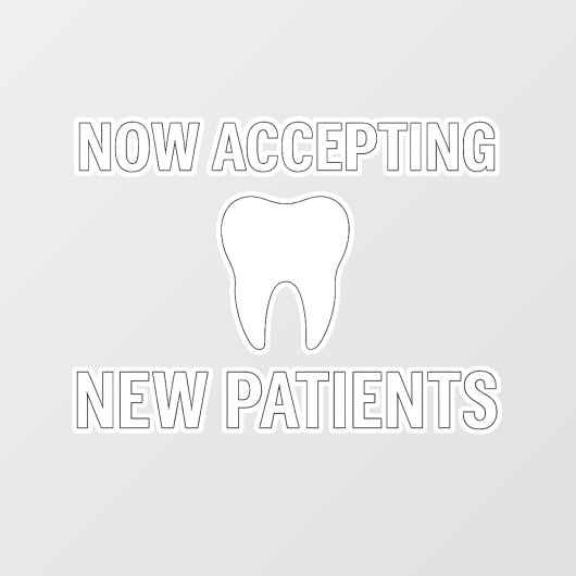 NOOD WALK-INS WELKOM Dental Window Decal – T (Vel)