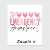 Noodafdeling Valentijnsdag ER Verpleegkundige Sticker (Vel)