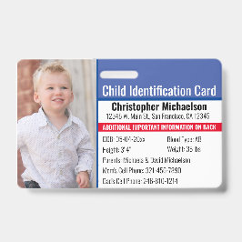 Noodallergische foto voor identificatie van kinder badge