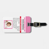 Noodallergische foto voor identificatie van kinder bagagelabel (Voorkant horizontaal)